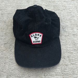 Black ALOHA surf cap